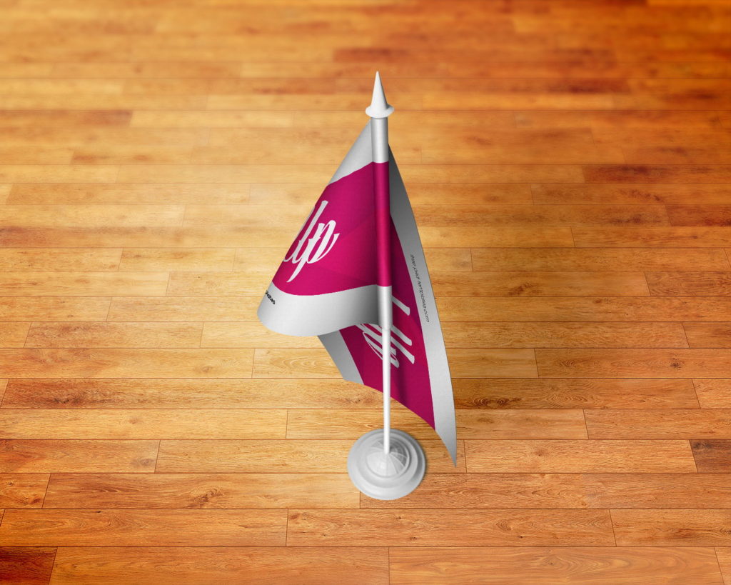 Desk Flag Mockup