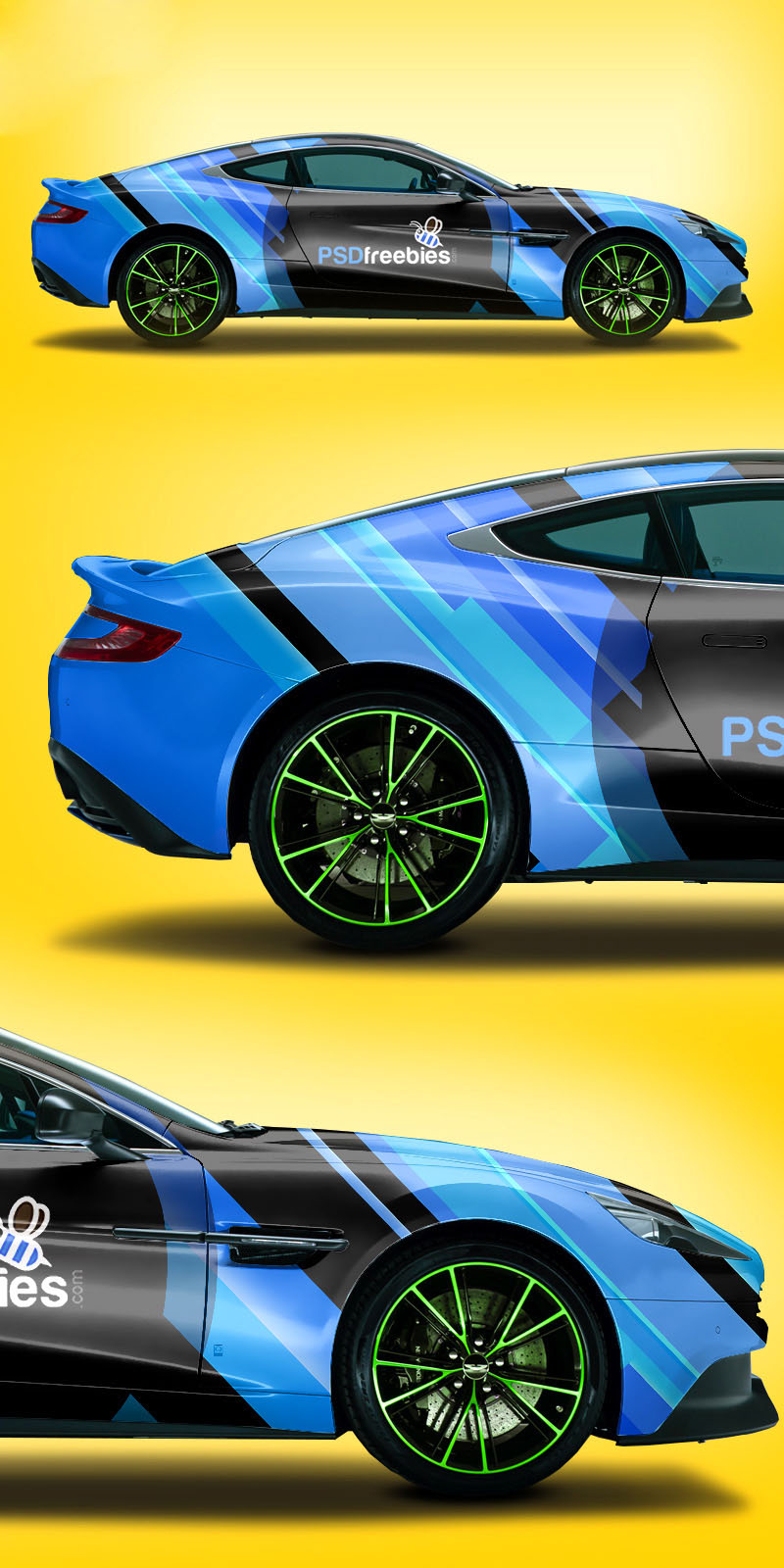 Sport Car Mockup - Front View. Present your design on this mockup