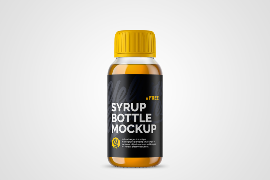 Free Syrup Bottle Mockup Mockup City