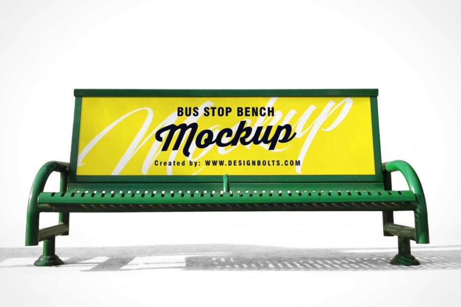 Bus Stop Bench Mockup