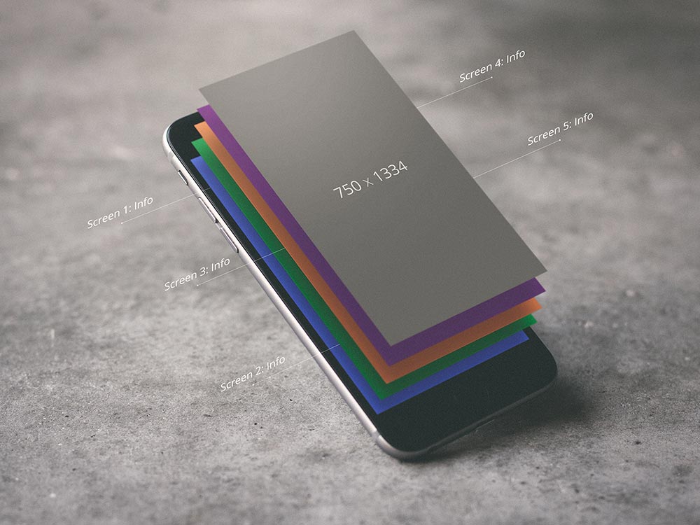iPhone Layered UI Mockup iPhone Layered UI Mockup