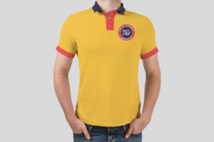 Man wearing yellow color polo t shirt