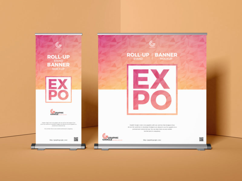 Expo Roll Up & Backdrop Mockup