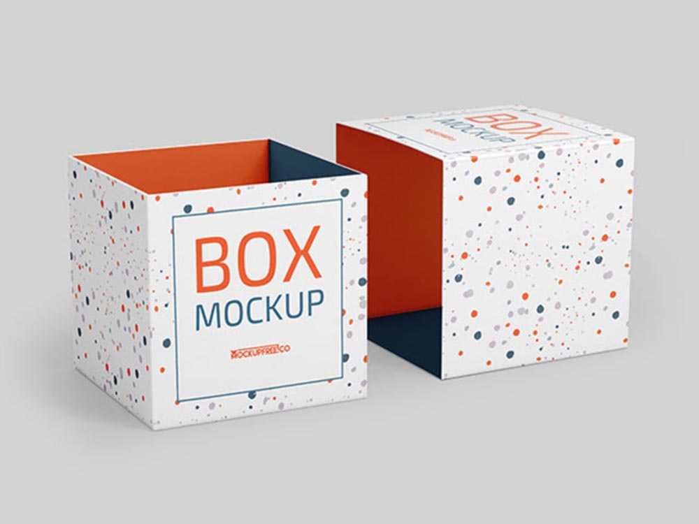 Free Cargo Box Mockup PSD