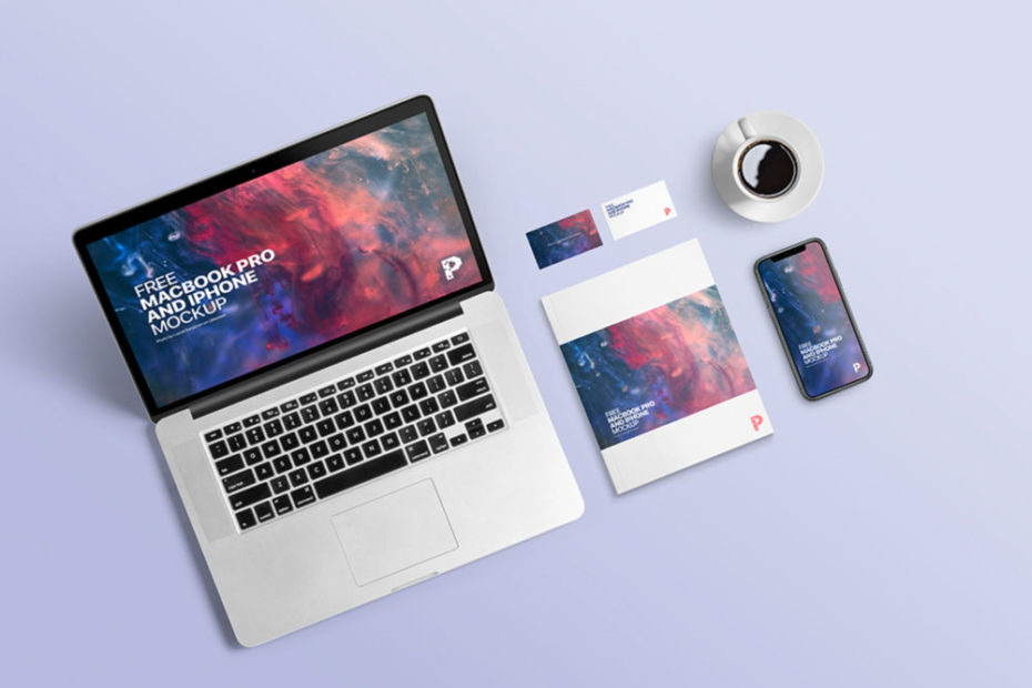 Free MacBook Pro and iPhone Mockup