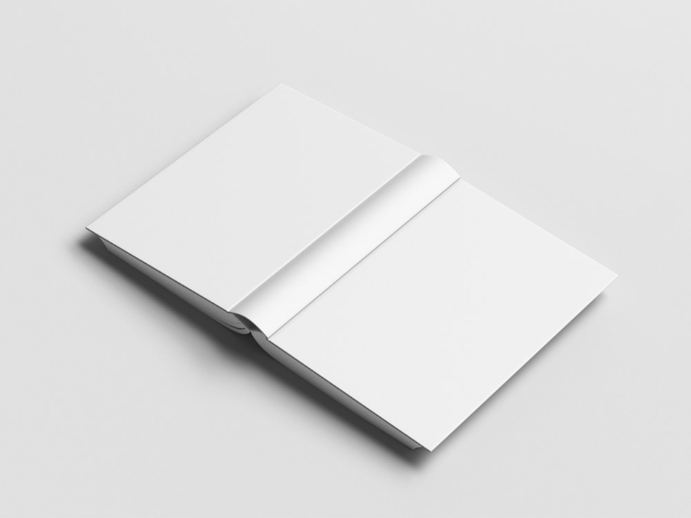 Opened Book Cover Mockup