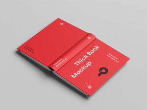 Free Opened Book Cover Mockup