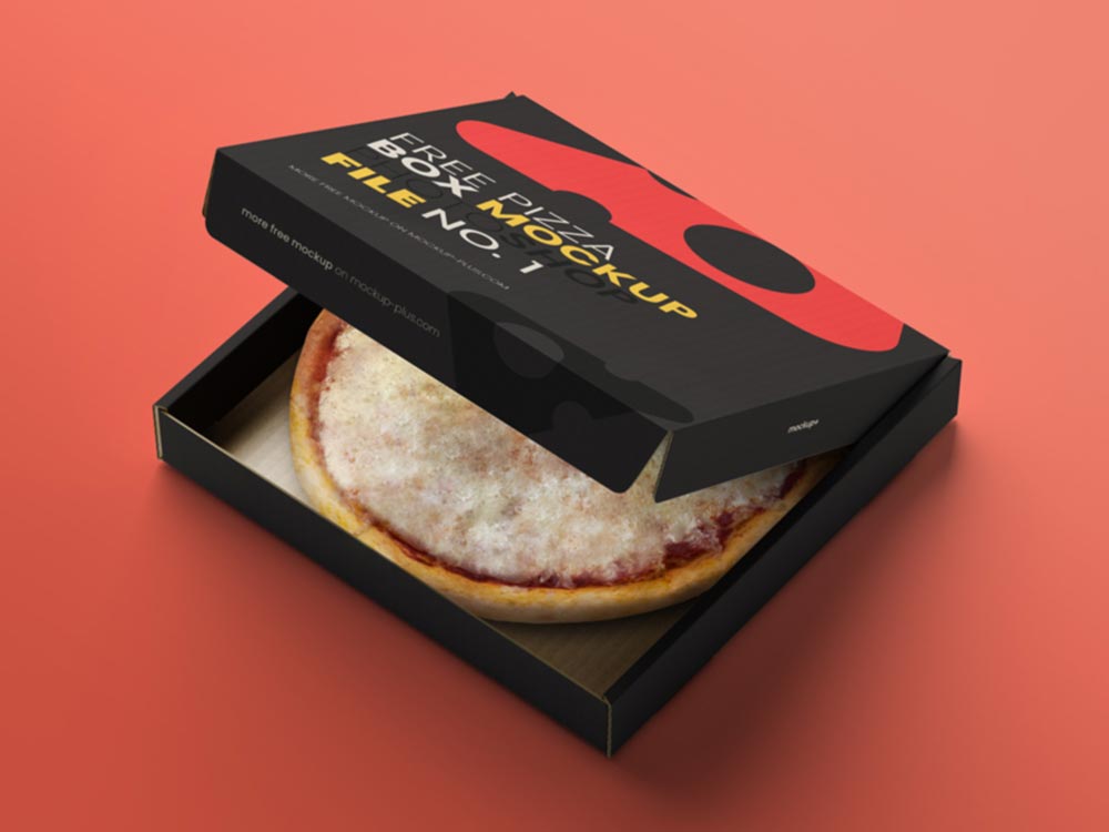 Opened Pizza Box Mockup