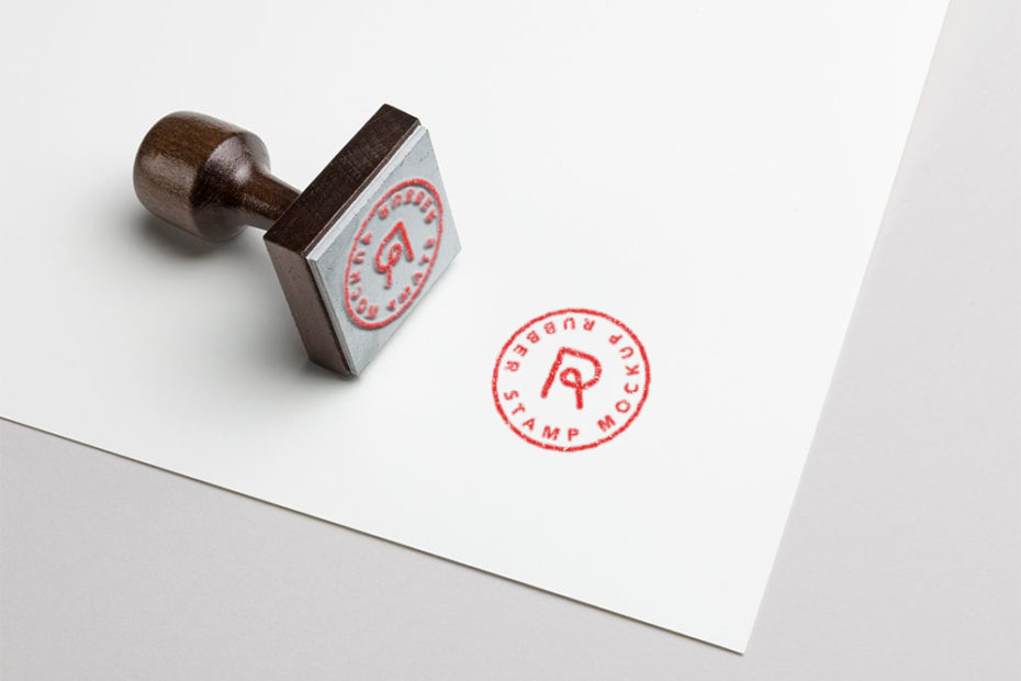 Free PSD Rubber Stamp Mockup
