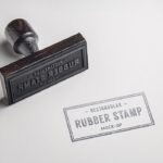 Free Rectangular Stamp Mockup