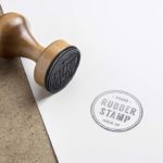 Free Round Rubber Stamp Mockup