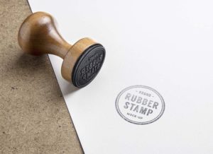 Free Round Rubber Stamp Mockup