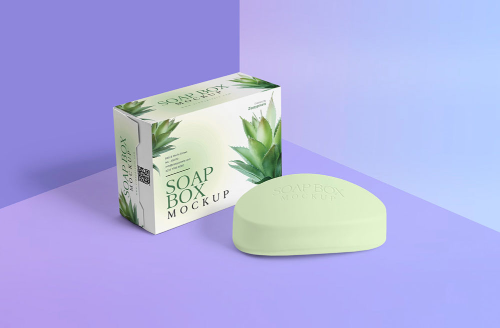 Free Soap Box Mockup PSD