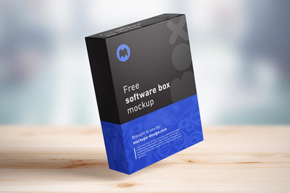Free Software Box Mockup PSD