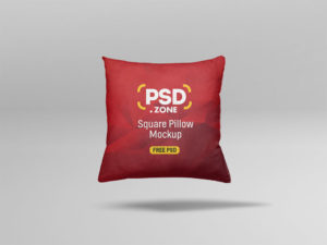 Free Square Pillow PSD Mockup
