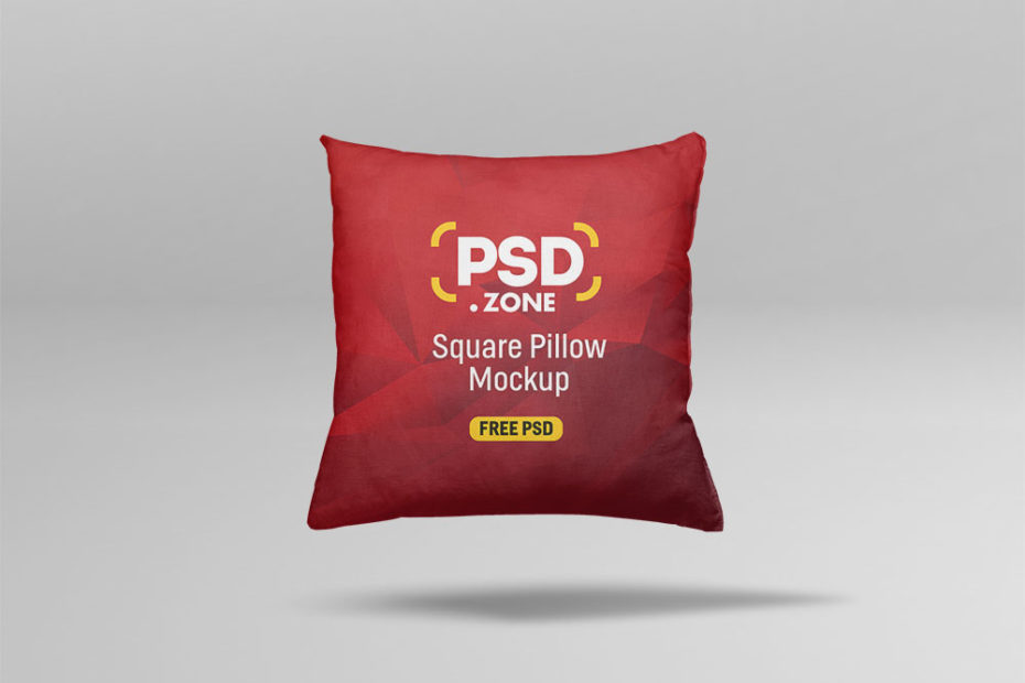 Free Square Pillow PSD Mockup