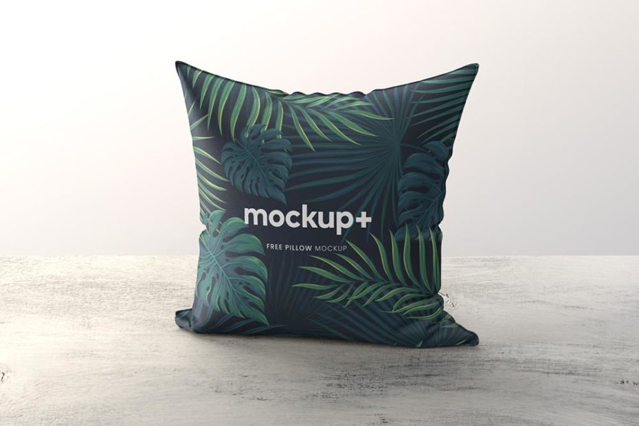 Free Standing Square Pillow Mockup