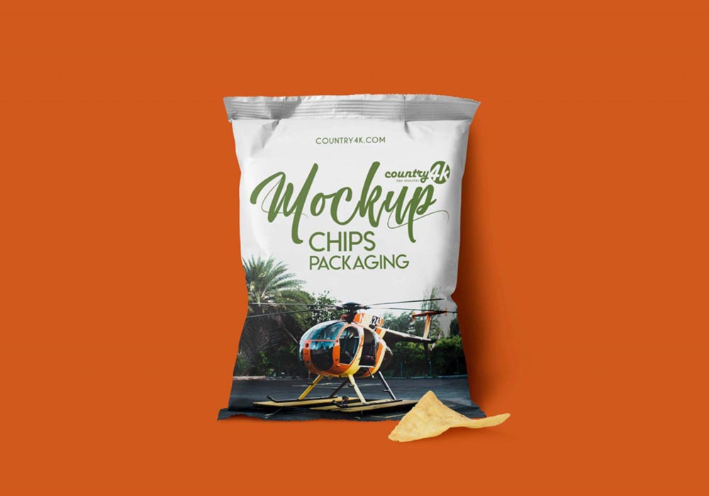 Free Chips Bag Mockup