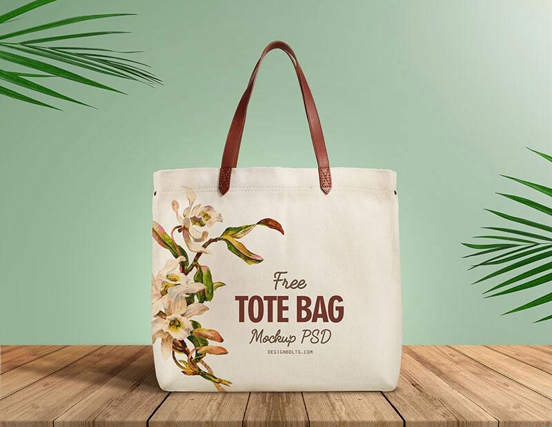 Free Cotton Tote Bag Mockup