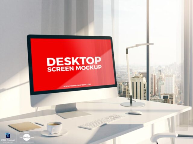 Free Desktop Screen Mockup - Mockup City