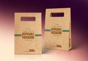 Free Disposable Food Bag Mockup PSD