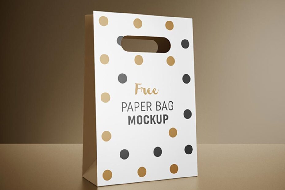 Free Gift Bag PSD Mockup