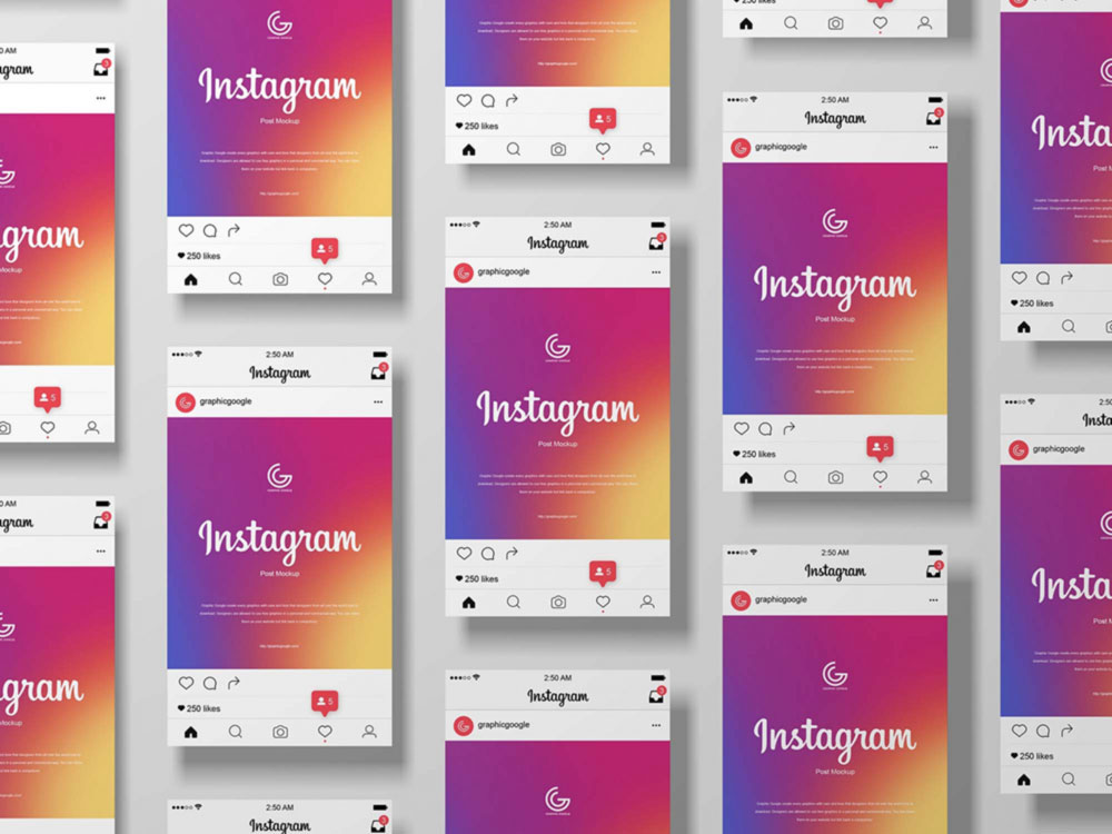 Free Instagram Post Grid Mockup