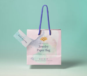 Free Jewelry Paper Bag Mockup