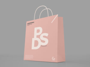 Free Modern Shopping Paper Bag Mockup