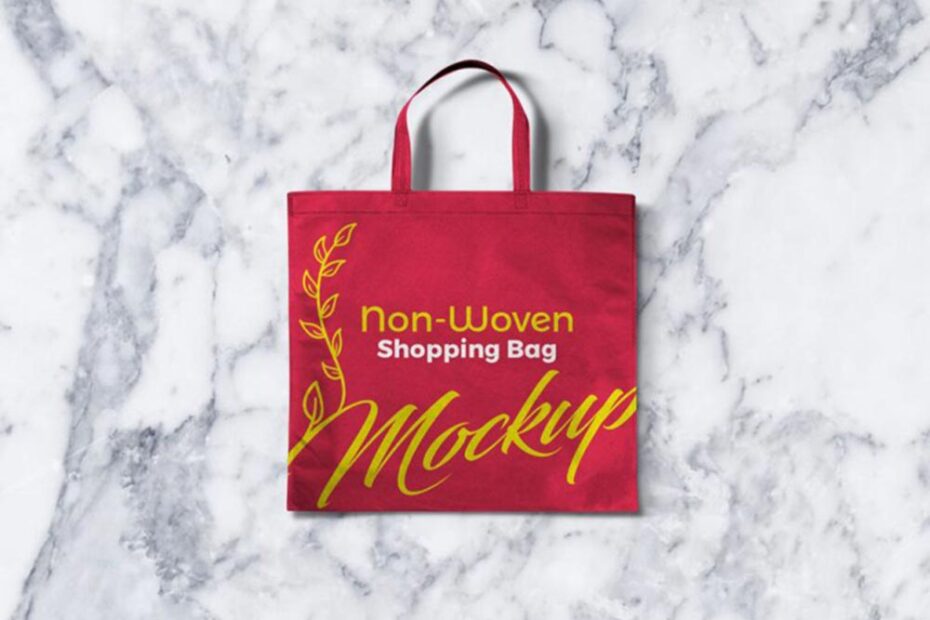 Free Non-Woven Shopping Bag Mockup