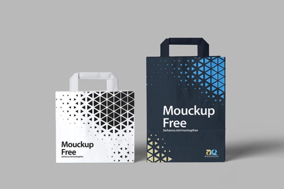 Free PSD Paper Bag Mockup