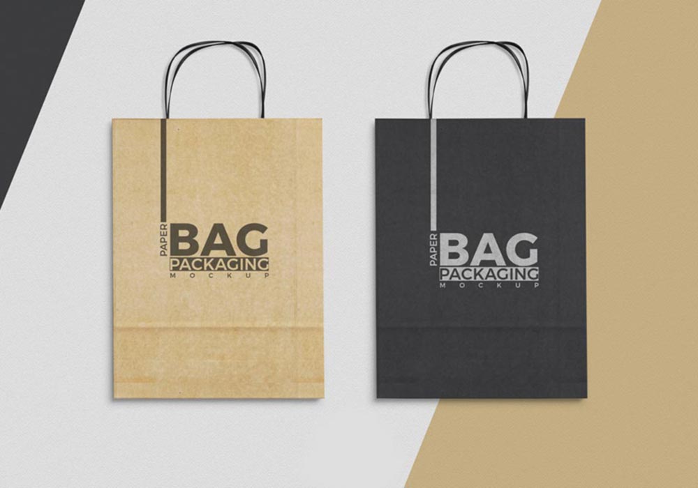 Free Paper Bag Packaging Mockup PSD