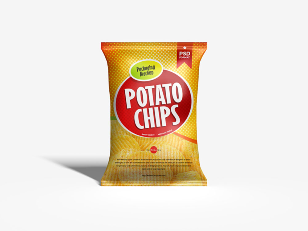 Potato Chips Bag Mockup