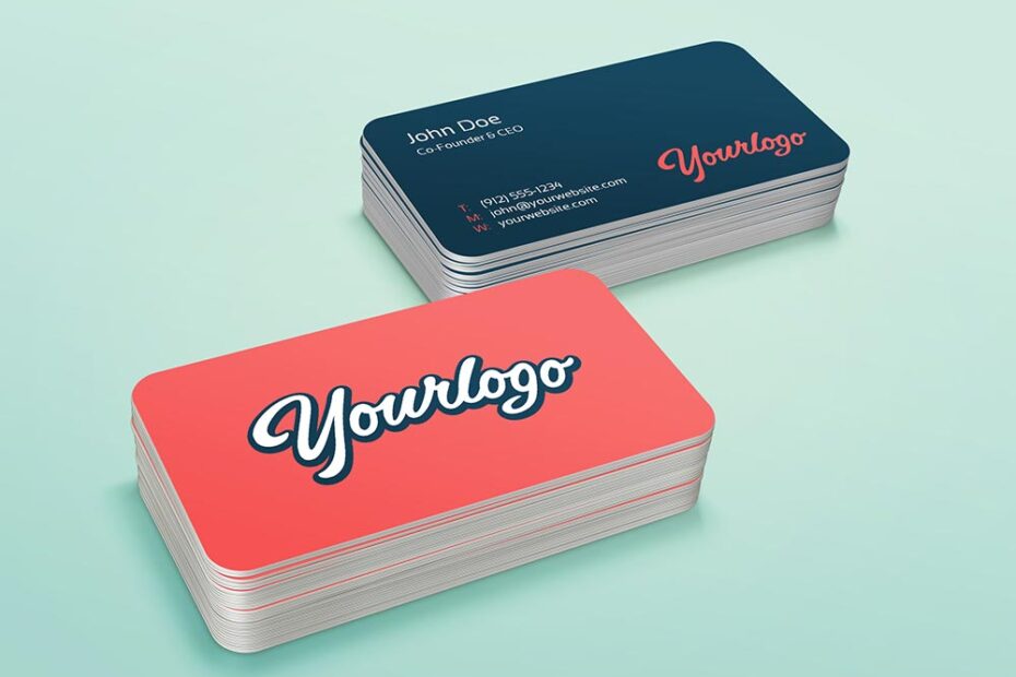Free Stack Business Card Mockup PSD