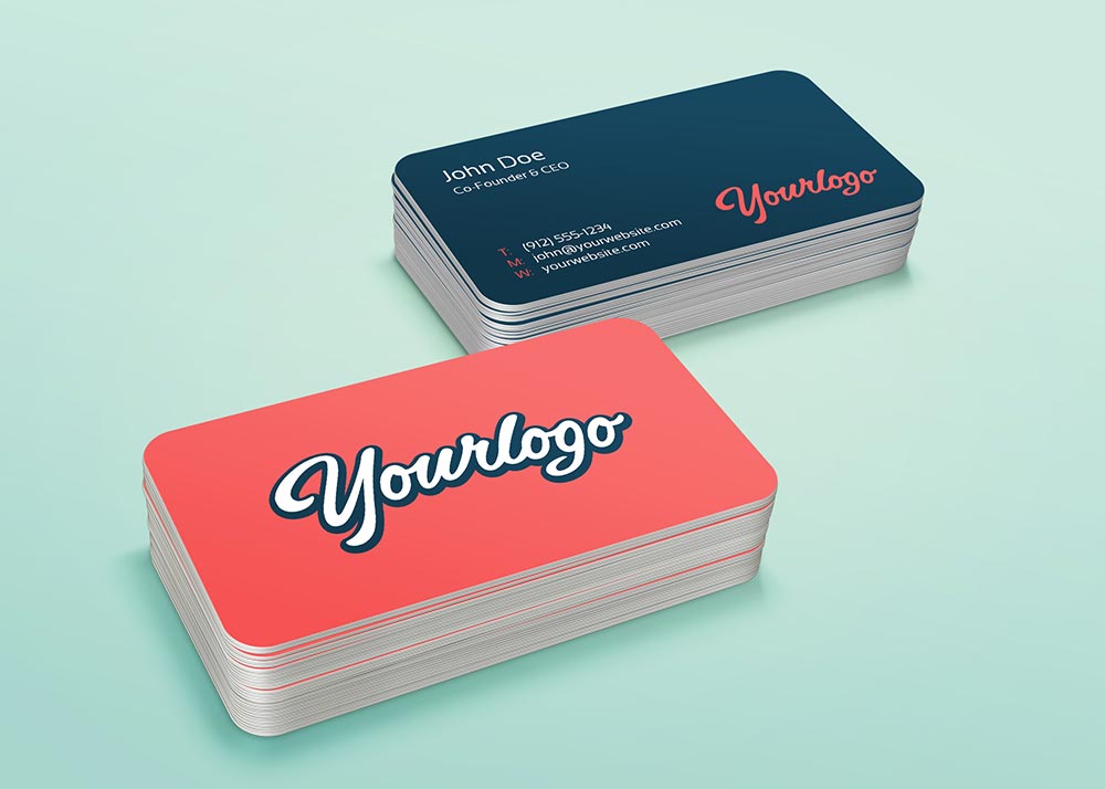 Free Stack Business Card Mockup PSD