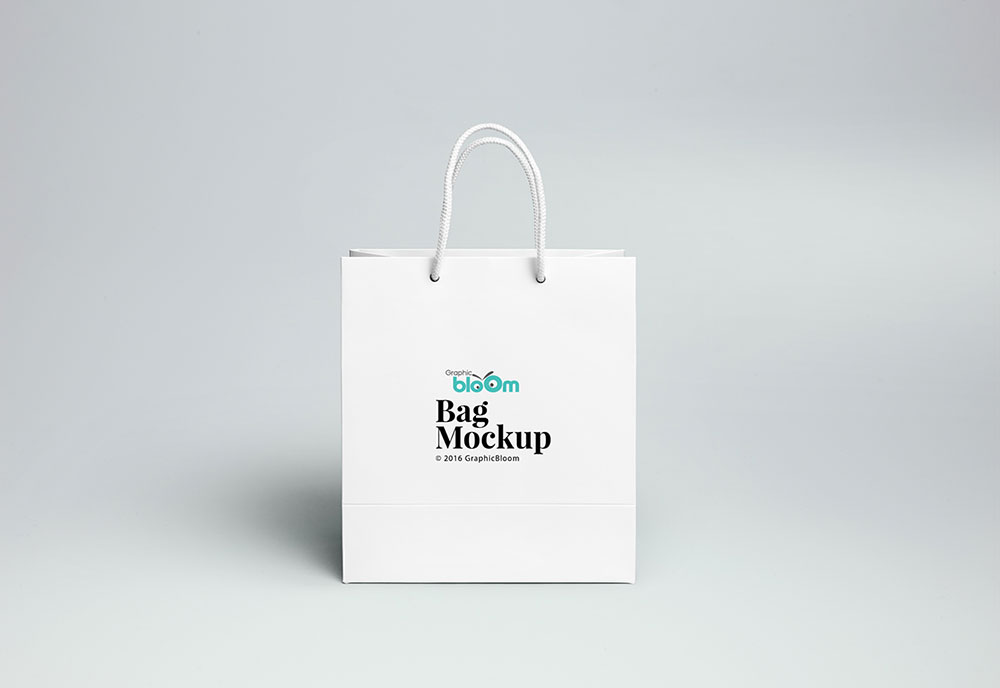 Free White Shopping Bag Mockup