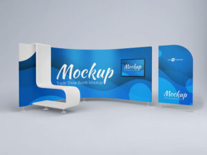 Free 3D Trade Show Booth Mockup PSD