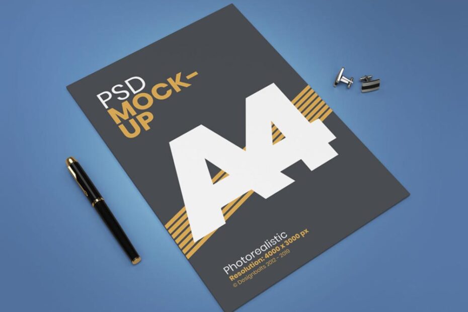 Free A4 Paper Flyer Mockup PSD