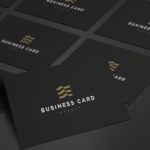 Free Black Business Card Mockup PSD