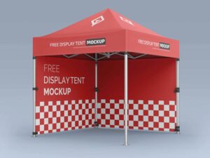 Free Display Tent Mockup PSD