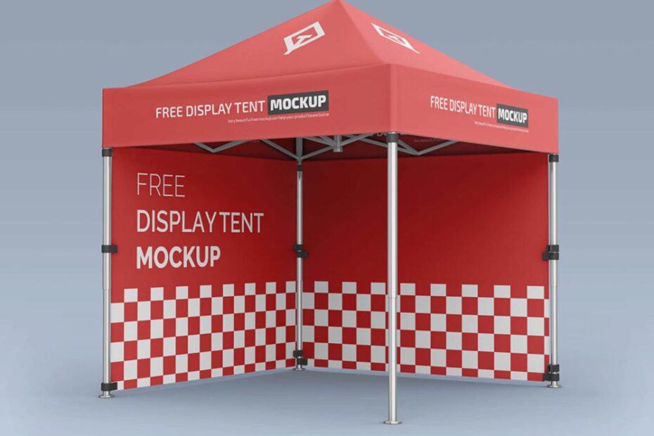 Free Display Tent Mockup PSD