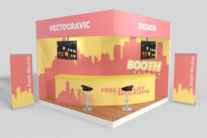 Free Exhibition Stall Mockup PSD