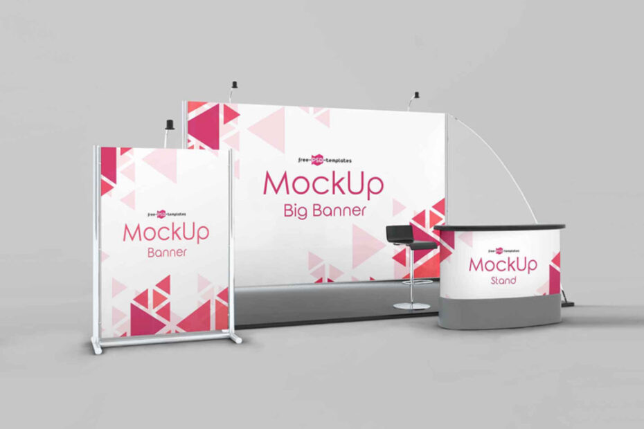 Free Exhibition Stand Mockups PSD