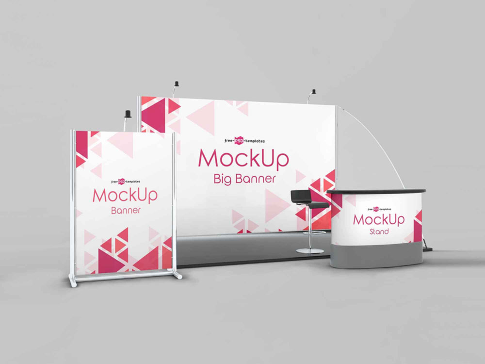 Free Exhibition Stand Mockups PSD