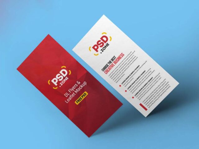 Free Floating Flyer Mockup - Mockup City