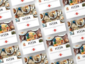 Free Grid Square Flyer Mockup PSD