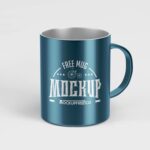 Free Metallic Mug Mockup PSD