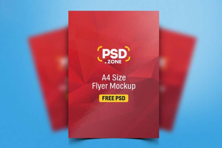 Free Realistic Flyer Mockup PSD