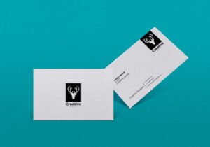 Free Textured Business Card PSD Mockup