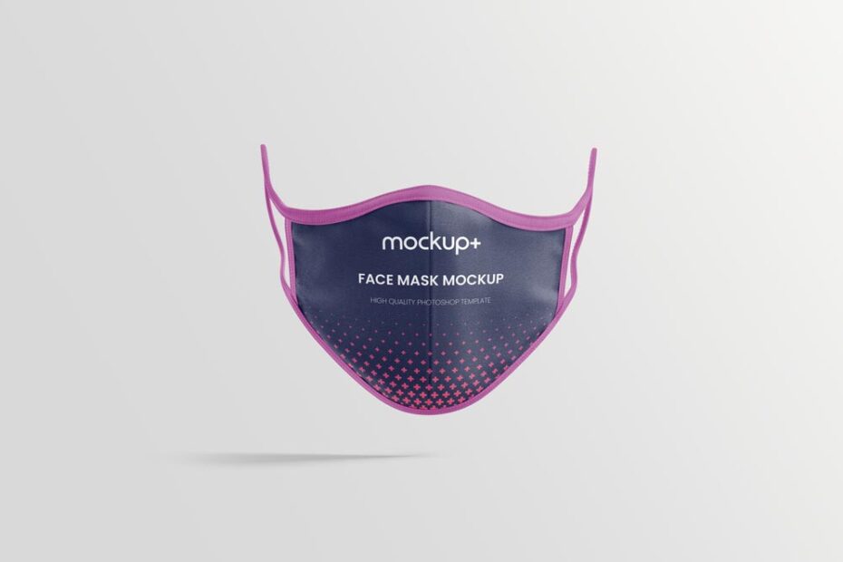 Free Fabric Face Mask Mockup